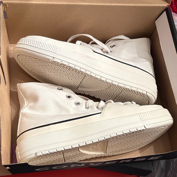 Converse Construct HI Vintage Unisex White / Black / Egret Size 7.5M 9F - Picture 2 of 10